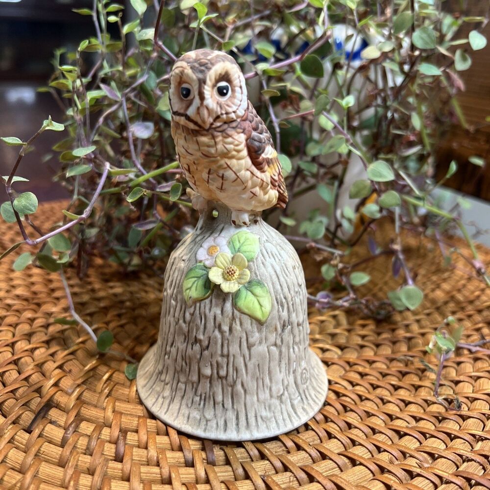 Vintage Owl Fine Bone China Towle Bird Bell, Tip Of Tail Chipped